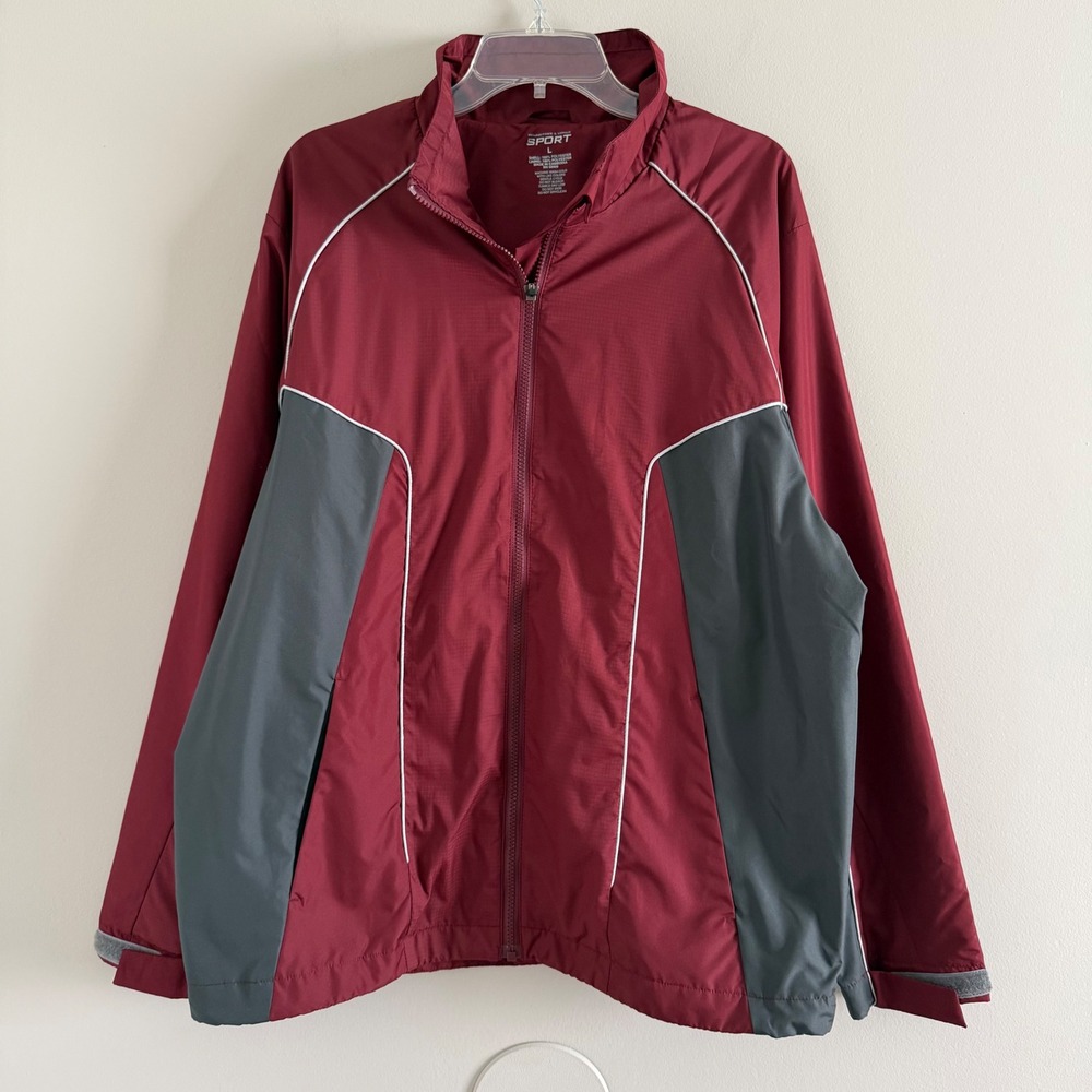 Roundtree & Yorke Sport Windbreaker Jacket L Retro Colorblock Gorpcore